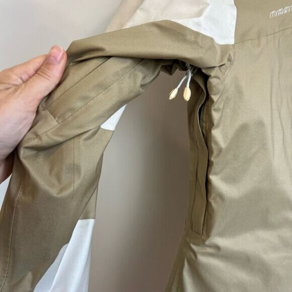 Vintage Orage Women’s Small Tan Ski Snowboarding Jacket Waterproof Hooded Zip - Picture 15 of 15